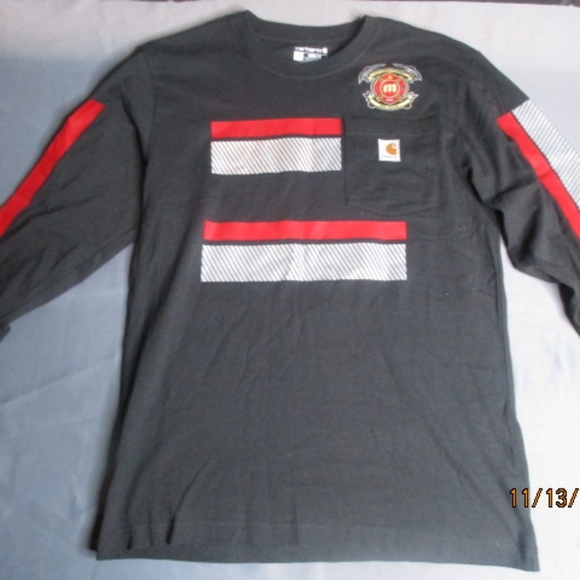 Carhartt Drägermann Mine Rescue Shirt Adult Small Black Red Pocket South Dakota - Picture 1 of 11